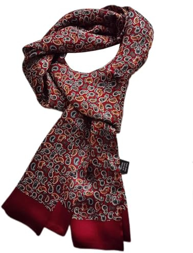 UK_Stone 100% Seide Paisley Blumen Halstuch Herren Schal