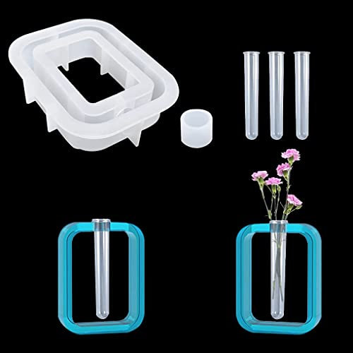 FineInno Blumenvase Silikonformen Epoxidharz, Resin Vase Gießformen, Vermehrungsstation Epoxidharz Formen fur Hydroponik Pflanzen Stecklinge Tischdeko Deko
