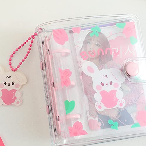 runrayay 2X3 Mini Álbum de Fotos Pequeño con Colgante, Llavero Álbum de Fotos de Bolsillo Transparente para Fotos de Boda, Cumpleaños y Aniversario, 40 Bolsillos