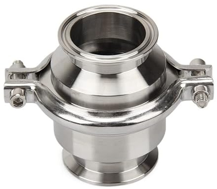 SLOYCA 1 pc 3/4 '' 1 '' 1.5 '' 2 '' 3 '' 4 '' Clapet Anti-Retour sanitaire Tri Clamp One Way Flow SS 304 Acier Inoxydable (Color : 19mm x Ferrule 50.5)
