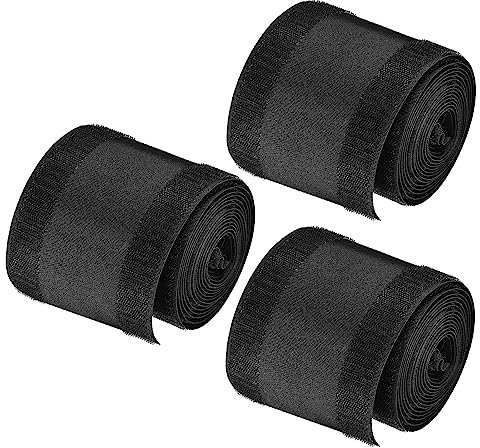 sourcing map Cable Grip Strip Floor Cable Cover Protect Cords Cable Protector Cable Management 9.8ft Length 3.9 Inch Width Black Pack of 3
