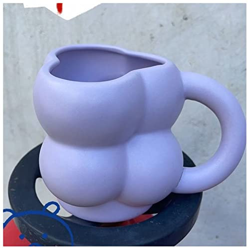 FrEshn Kaffeetasse Nordische Keramikbecher Einfache Keramik mittelalterliche Tasse Wolke Becher Mädchen Große Kapazität Paar Kaffeetasse 300ml Kaffeetasse Groß (Color : 4, Size : 301-400ml)