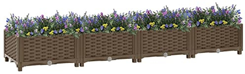 BaraSh Arriate 160x40x23 cm Polipropileno Jardineras Grandes Exterior Jardinera Rectangular