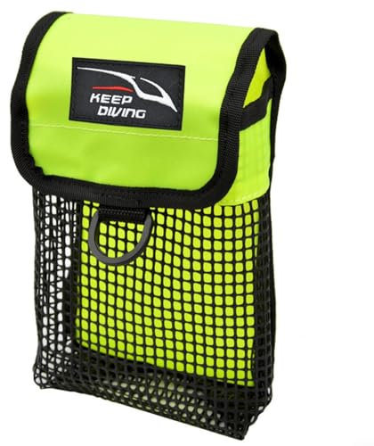 Wasserdichte Tauchtasche Unterwasser-Aufbewahrungstasche für wichtige Ausrüstung, Kunststoff, transparent, zum Tauchen (fluoreszierendes Grün)