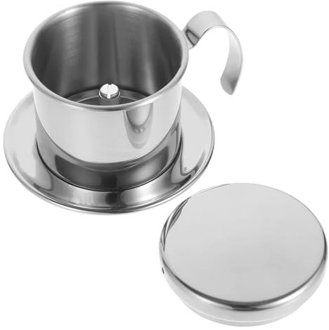 IMIKEYA Filter Coffee Mug Strainer Stainless Steel Easy Clean and Heat Resistant Pot for Tea and Coffee