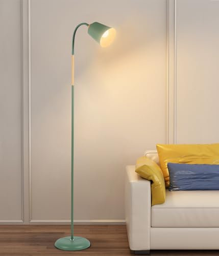 ANTENLICHT VILI | Lampada a stelo per soggiorno, attacco E27, max. 60 W, altezza 159 cm, lampada da lettura con cavo da 200 cm, senza lampadina, camera da letto e studio, verde