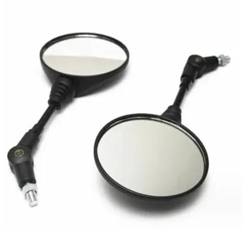 FULUSIC Motorrad-Seitenspiegel Motorradspiegel 10 Mm Seitenspiegel Aluminium Universal 360 Grad Verstellbare Drehung Rückspiegel Anti-Fall-Klappung Lenkerendenspiegel Motorrad