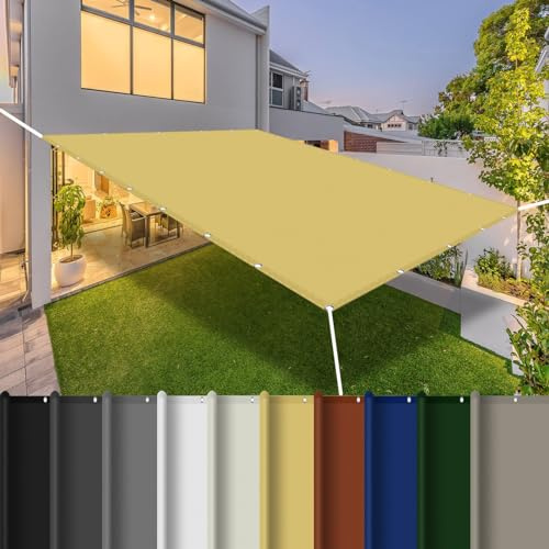 Balkon Sichtschutz 0.9 x 2.5 m PES Polyester Sun Sonnensegel Wasserabweisend Imprägniert für Garten Terrasse Balkon Sonnenschutz Glasdach, Creme Farben