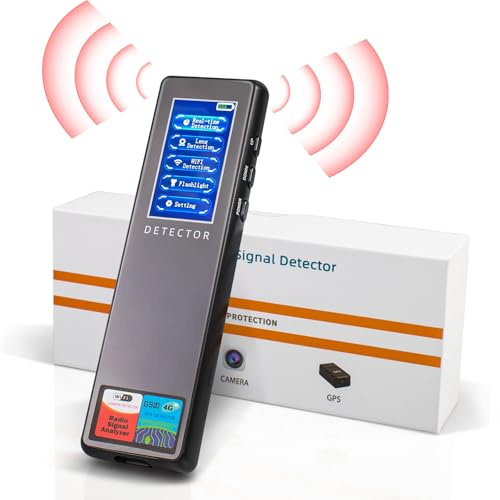 Detector de cámara oculta de insectos, rastreador GPS, escáner de señal RF, dispositivo de escucha, buscador inalámbrico para viajes, coche, baño, oficina, hotel (negro)