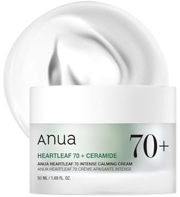 Anua Heartleaf 70 Intensive Beruhigende Creme, 50ml | Ceramide, Panthenol, Heartleaf-Extrakt, Tägliche Feuchtigkeitspflege für Trockene Haut, Korean Skincare