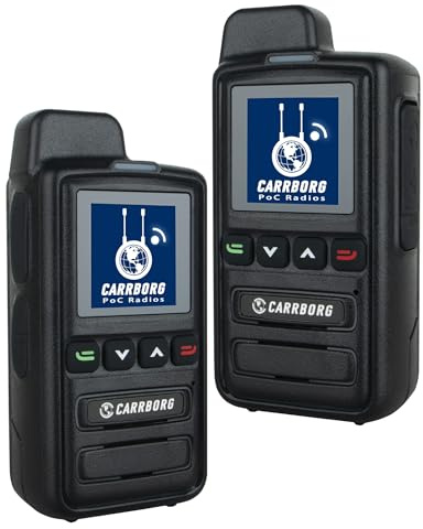 Lifetime Free Nationwide Long Range Walkie Talkies Unlimited Range Global 4G PoC with Earpiece, Portable Two Way Radios for Adults Family, Logistics, Company, Truck Fleet with Sim Card (2 Pack)