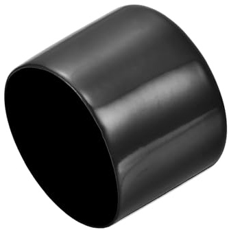 QUARKZMAN 2 Stück Gummikappen 55 mm Gummi Endkappe Rund Schutzkappen Pfostenkappe Abdeckkappen Zaunpfosten Endspitze Kappen für Rohr Gartenstühle Tischbeine Möbelfüße Gleiter, Schwarz