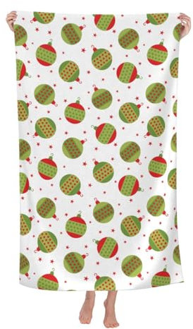 Herren Damen Duschtücher Großes Strandtuch „Frohe Weihnachten“ Microfaser Handtücher Niedlich Badetücher Besonderes Reisehandtuch Für Urlaub Picknicks Strand