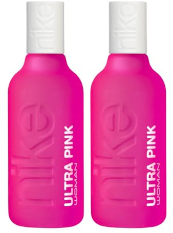 NIKE - Ultra Pink 2x100 ml, Colonia Mujer, Pack 2, Perfume Formato Spray, Eau de Toilette Natural y Femenina, Aroma Oriental Gourmand, Fragancia Fresca