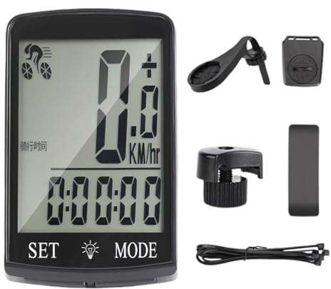 Ciclocomputer für Fahrräder - Leuchtende und wasserdichte Geschwindigkeit für Mountainbikes Motorrad Motorräder ATV | Kabellose Übertragung für die sofortige Montage des Zyklokomputers, keine Kabel