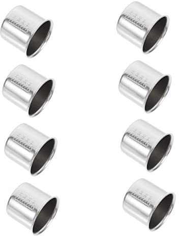 Healifty 8 Pezzi Tazze Graduated Acciaio Inossidabile Misuratori Multifunzionali per e Uso Sicuri e Resistenti per e Misurazioni Precise