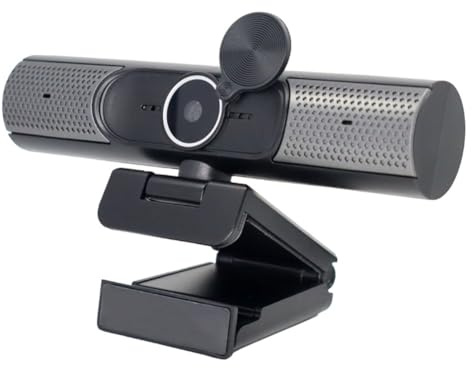 Paaruter Cámara Web USB 2K con Enfoque Automático, Altavoz HiFi, Micrófono con Reducción de Ruido, Cámara para PC, Computadora de Escritorio, Portátil, Videochat.
