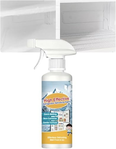 Högeffektivt kylskåpsavfrostningsmedel, multifunktionell kylskåpsrengöring inuti, frysavfrostare, kyl/frys, avfrostningsspray, sparar el (1, 280 ml)