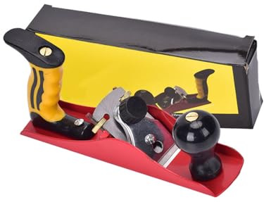 Hand Planer Pew Plane Tool, Woodworking Manual Planing Tool, Carbon Steel with Ergonomic Wooden Handle, for Wood Finishing,