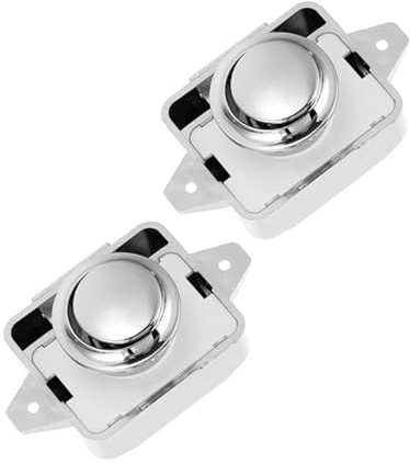 SOPOTUTU 2 pezzi Serratura a Pulsante in Metallo per Armadi Camper e Barche Chiusura Compatta per Porte Trailer Senza Chiave per Mobili RV e Yacht Blocco Sicuro e Facile Accesso