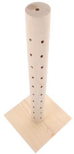 BESPORTBLE Support à Sucettes en Bois de Pin Rotatif à 360° Trous Ronds, Porte-Sucettes Portable pour Présentation de Bonbons Lors D’Anniversaires