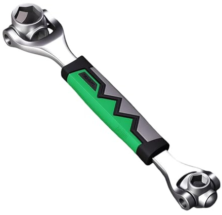 Llave de carraca – Llave hexagonal giratoria de 360 grados, antideslizante, construcción de metal sólido, llave de carraca hexagonal 52 en 1, tamaño grande para reparación de automóviles y