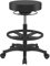 SONGMICS Arbeitshocker, hoher Sitz, ergonomischer Dynastischer Hocker, Stehstuhl, drehbar und verstellbar, 59,5 – 81 cm, mit Verstellbarer runder Fußstütze, Schwarz OSC007B01