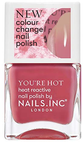 Nails Inc Hot Intentions Thermochromic Nagellack mit Farbwechsel, Pfirsich, 14 ml