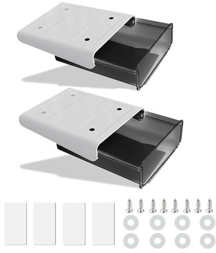 CMOISO Cassetto Sotto Scrivania, Cassetti Adesivi Sotto Scrivania, Cassetto Nascosto Autoadesivo per Casa E Ufficio (Nero)