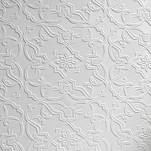 K&L Wall Art Anaglypta Vintage Tapeten mit 3D Struktur | Blumentapete Boho Strukturtapete mit Tiefeneffekt | überstreichbare Vliestapete (Maxwell, weiß)