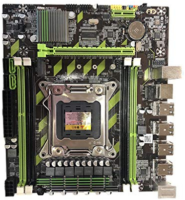 MEIBAOGE X79G M.2 Carte mère LGA 2011 DDR3 Carte mère pour processeur in-tel Xeon E5 Core I7, Carte mère-Noir + Vert