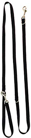 Blue-9 Multi-Function Hands Free Dog Leash, Double Attachment 6 Foot Adjustable Lead for Obedience, Running, and Agility Training, Made in The USA, Black, Medium/Large