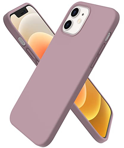 ORNARTO für iPhone 12 | 12 Pro Hülle aus Silikon 6,1 Zoll - Lila Flieder | Premium Flüssigsilikon, dünne Handyhülle, weich und griffig, tolle Haptik, stoß- und kratzfest, große Farbauswahl