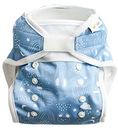 ImseVimse All-In-Two Windelüberhose, Blue Teddy, One Size