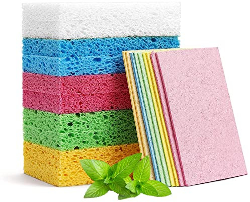 Esponja ecologica Cocina, 10 Paquetes esponjas Cocina comprimida Kitchen Esponjas Pop-up Esponja de Limpieza ecológica esponjas ecologicas Cocina esponjas Reutilizables