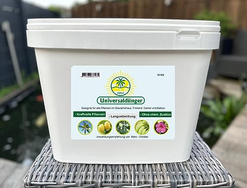 22KW Natur 10KG Universaldünger für Tropische Palmen Pflanzen Bananen Oliven Bäume Zitronen-, Palmen. Pflanzen im Garten Düngen