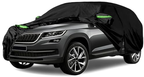 Couverture de Voiture Remplacement pour Skoda Kodiaq 2016-2023, Bâche de Voiture Garage de Complet étanche Garage Complet Bandes Réfléchissantes, 185(L)* 74(W)* 66(H)