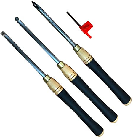 BomDog Meißel, Hartmetall-Drehmeißel-Set Für Holzdrehmaschinen, 3-Teiliges Hartmetall-Holzdrehmeißel-Set, Hartmetall-Drehmeißel