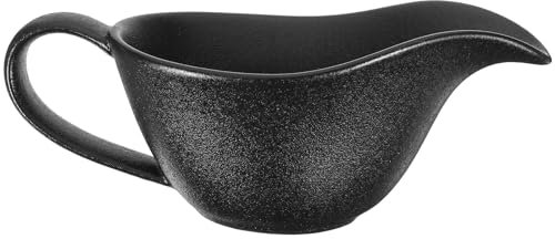PRETYZOOM Salsiera in ceramica piccola in porcellana, brocca per caffè, latte, salsa, per casa, cucina, ristorante, nero