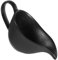 PRETYZOOM Ceramic Gravy Boat Small Porcelain Creamer Pitcher Coffee Milk Jug Sauce Server for Home Kitchen Restaurant Black