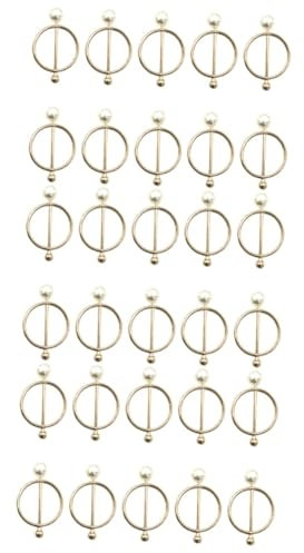 STOBOK 30stücke Shirt Clips Aus Legierung Dekorative Eckknöpfe Für Kleidung Mit Knotenförmigen Schnallen Im Eleganten Perlendesign Metallische Buchsen