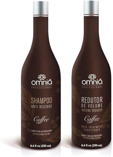 OMNIA PROFESSIONAL Omniá Café Set de lissage capillaire shampooing et kératine 2 l
