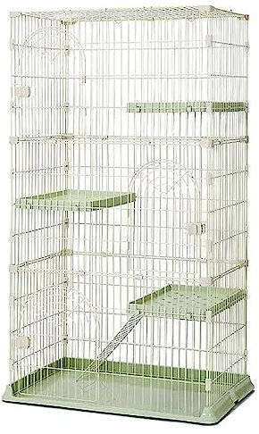 Katzengehege Für Katzen Draußen Fest Und Stabil,Federtürschloss Einfach Zu Installierende Kleintierkäfig，Geeignet for Katzen, Hunde, Kaninchen (Color : Green, Size : 100 * 65 * 775cm)