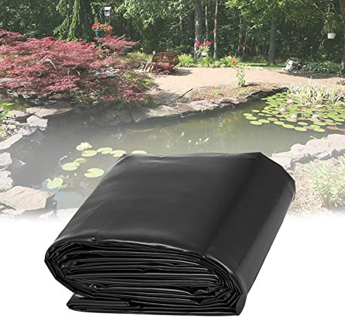Schwarze HDPE-Teichfolie, 2 x 3 m, 3,5 x 6 m, 5 x 5 m, 6 x 8 m, 7,5 x 10 m, 10 x 10 m, 12 x 15 m, Flexible und undurchlässige Teichfolie, ideal für Koi- und Fischbecken, Brunnen und Bäche (Farbe: 0,