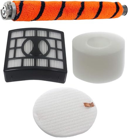 SPARES2GO Brushroll Filter Kit compatible with Shark NZ801UK Vacuum Cleaner Soft Roller Brush + HEPA Allergy Filters Set