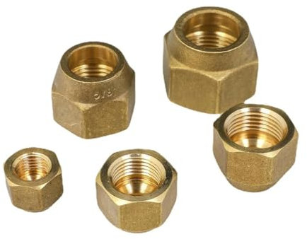 Messinggeschmiedete 7/16-17/16 UNF Sechskantmutter 45 Grad SAE-Standard 1/4 3/8 1/2 3/4 Zoll Flare Rohrverschraubung Adapter Klimaanlage-19,05 mm 3l4 Zoll