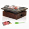 Yiustldd Gril BBQ Portable sans fumée Four BBQ au Charbon de Bois coréen et Japonais Gril BBQ ménager antiadhésif,28x15x15cm