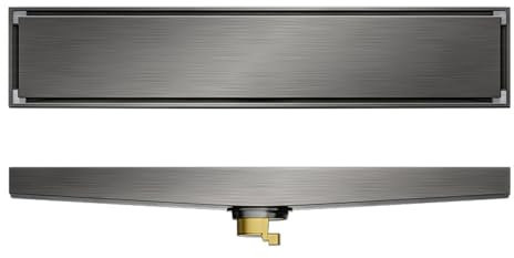 Canaleta de Ducha de Acero Inoxidable Desagüe de Ducha Rectangular con Cubierta Extraíble y Canal Lineal de Drenaje Rápido para Cocina, Baño, Ducha, Garaje y Sótano, Anti-Olor, Anti-Obstru(Size:100cm)