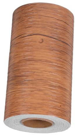 Alipis Cinta Adhesiva Decorativa De Borde Diseño De Madera, Pvc Resistente, Autoadhesiva y Cortable, Para Marco De Espejo y Paredes De Cocina y Baño, Rollo De 10 Metros Para Uso Diy
