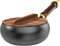 OLOADE Iron pan, forged iron pan, uncoated pan, suitable for all kitchen cooking styles, handmade wrought iron pan (24 cm)